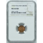 1 penny 1930, NGC MS66 RD