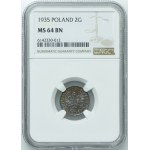 2 Pfennige 1935, NGC MS64 BN