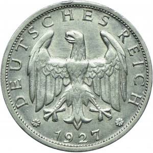 Niemcy, Weimar, 1 marka 1927 J, Hamburg