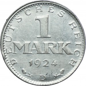 Niemcy, Weimar, 1 marka 1924 D, Monachium