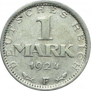 Niemcy, Weimar, 1 marka 1924 F, Stuttgart