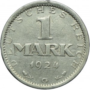 Niemcy, Weimar, 1 marka 1924 G, Karlsruhe