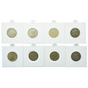 Niemcy, Weimar, 50 fenigów 1923-1924 (8 sztuk)