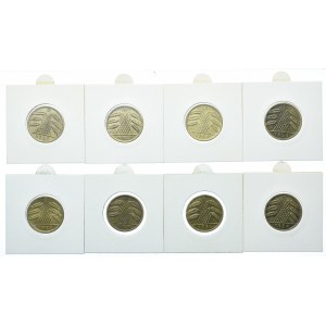 Niemcy, Weimar, 50 fenigów 1923-1924 (8 sztuk)