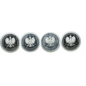 Zestaw lustrzanek, 200.000 złotych 1990-91 (4szt.)