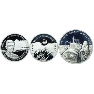 SLR set, 10 zloty 2005, 2009, 20 zloty 2005 (3 pieces)