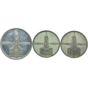 Germania, Terzo Reich, 2 marchi, 5 marchi 1934 (3 pezzi)