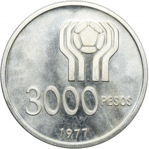 Argentina, 3,000 pesos 1977, 1978 Mundial