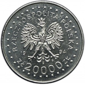 20,000 zloty 1994, 200th anniversary of the Kosciuszko Uprising
