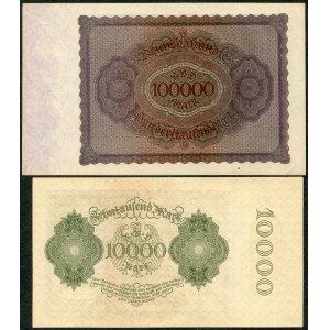 10.000 marek 1922 - O - 100.000 marek 1923 - J -