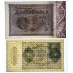 10.000 marek 1922 - O - 100.000 marek 1923 - J -