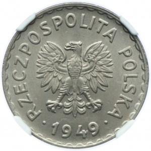 1 złoty 1949, NGC MS64