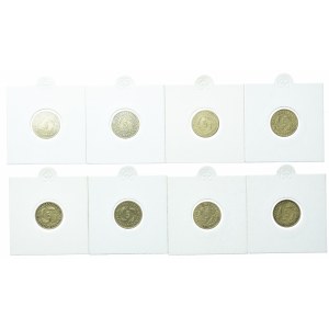 Niemcy, Weimar, 5 fenigów 1924-1936 (12 sztuk)