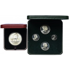 Malawi, zestaw 6 pensów, 1 szyling, florin, 1/2 korony 1964 PROOF, 10 kwacha 1978 (2 zestawy)