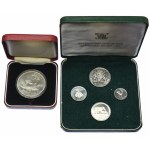 Malawi, zestaw 6 pensów, 1 szyling, florin, 1/2 korony 1964 PROOF, 10 kwacha 1978 (2 zestawy)