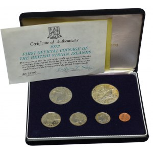 Brytyjskie Wyspy Dziewicze, zestaw rocznikowy 1973, Franklin Mint