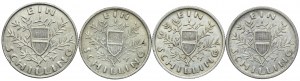 Autriche, 1 shilling 1924-1926 (4 pièces).