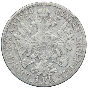 Austria, Franz Joseph I, 1 florin 1890 Vienna