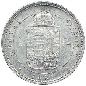 Ungarn, Franz Joseph I., 1 Forint 1881 KB/Kremnica