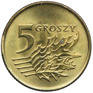 5 groszy 1998, skrętka 90 stopni