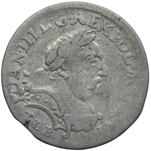 Jan III Sobieski, szóstak 1681 TLB Kraków, odwrotka 180°