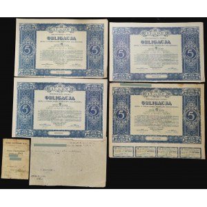 Obligacje 5 dolarów, 1 lutego 1931r. (4szt.)