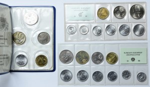 Hungary, circulating coins, vintage set 1981, 1984, 1988 (3pcs.)
