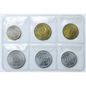 Rosja, Szpicbergen, zestaw rocznikowy 1998, 0,1-5 rubli (6szt.)