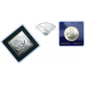 5000 złotych 1989, 10 złotych 2005 EXPO, 20 złotych 2003 Klipa Jan Paweł II (3szt.)