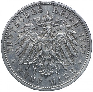 Germany, Oldenburg, Frederick Augustus, 5 marks 1900 A, Berlin