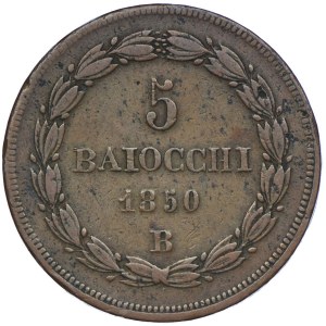 Vatican, Pius IX, 5 baiocchi 1850, B, Bologna