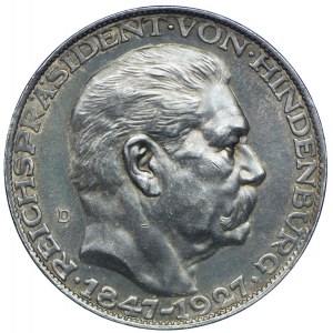 Deutschland, Medaille 1927, 80 Jahre Hindenburg