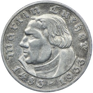 Germany, Weimar Republic, 5 Marks 1933 A, Berlin, Martin Luther