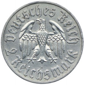 Germany, Weimar Republic, 2 marks 1933, A, Berlin, Martin Luther