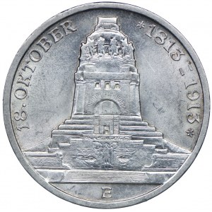 Germany, Saxony, Frederick August III, 3 marks 1913, E, Muldenhütten