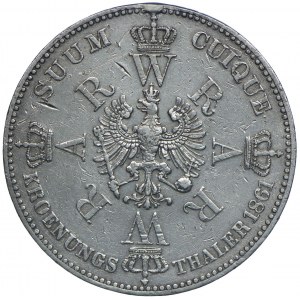 Deutschland, Preußen, Wilhelm I., Krönungstaler 1861 A, Berlin