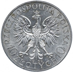 10 złotych 1932 bz Londyn, Głowa Kobieta