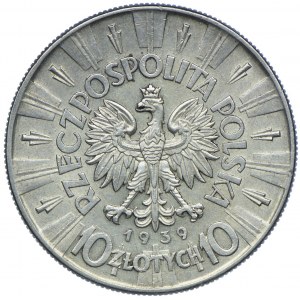 10 gold 1939, Jozef Pilsudski
