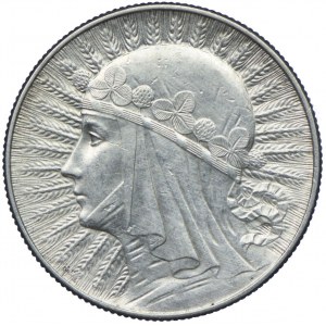 5 Gold 1934, Kopf einer Frau