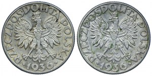Set II RP, 2 oro 1936, Veliero (2 pezzi)