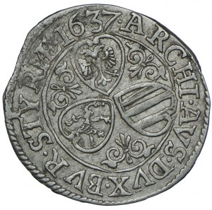 Austria, Ferdinand II, 3 krajcars 1637, Graz