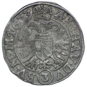 Austria, Ferdynand II, 3 krajcary 1633, Praga