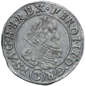 Austria, Ferdinando II, 3 krajcars 1635, Praga