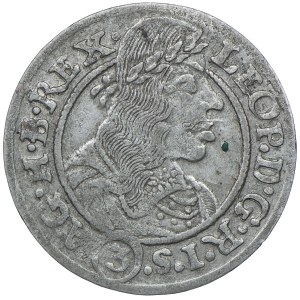 Silesia, Silesia under Habsburg rule, Leopold I, 3 krajcary 1665, Wrocław