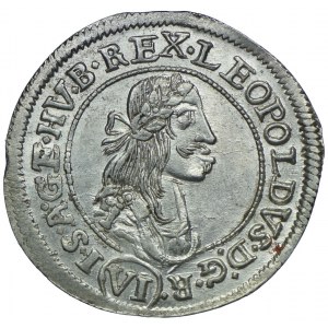 Węgry, Leopold I, 6 krajcarów 1672, Kremnica
