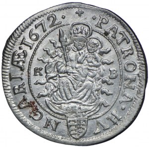 Węgry, Leopold I, 6 krajcarów 1672, Kremnica