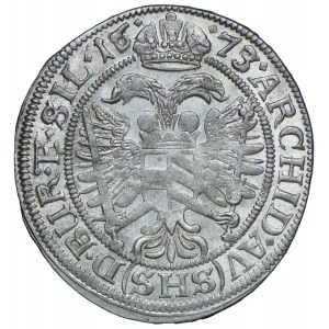 Śląsk, Śląsk pod panowaniem habsburskim, Leopold I, 6 krajcarów 1673, Wrocław