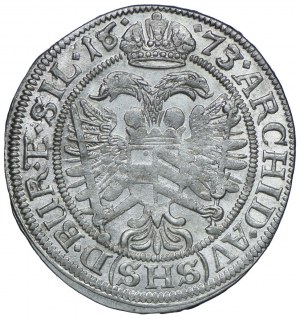 Silesia, Silesia under Habsburg rule, Leopold I, 6 krajcars 1673, Wrocław