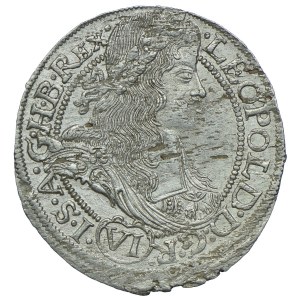 Śląsk, Śląsk pod panowaniem habsburskim, Leopold I, 6 krajcarów 1665, FBL Kłodzko