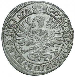 Silesia - Duchy of Ziębice and Olesnica - Sylvius Frederick, 6 krajcars 1674, Olesnica